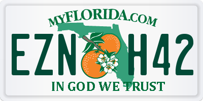 FL license plate EZNH42