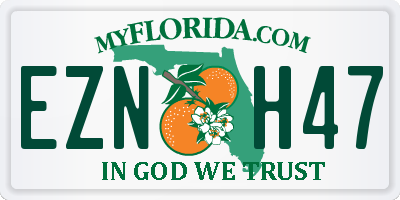 FL license plate EZNH47