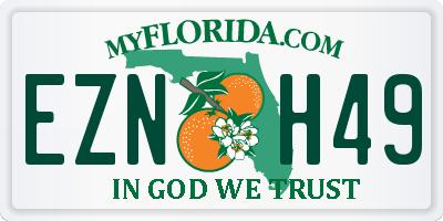 FL license plate EZNH49