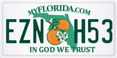 FL license plate EZNH53