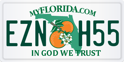 FL license plate EZNH55