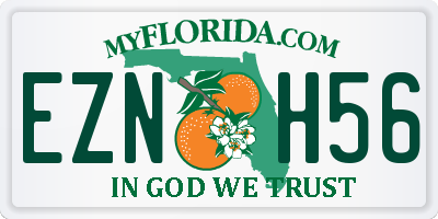 FL license plate EZNH56