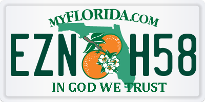 FL license plate EZNH58