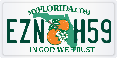 FL license plate EZNH59