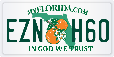 FL license plate EZNH60