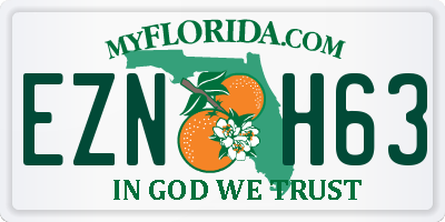 FL license plate EZNH63