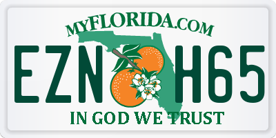 FL license plate EZNH65