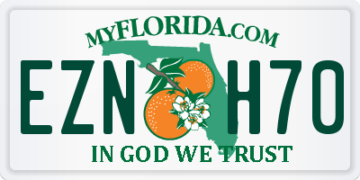 FL license plate EZNH70