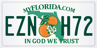 FL license plate EZNH72