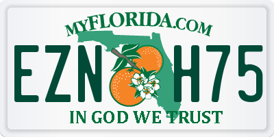 FL license plate EZNH75