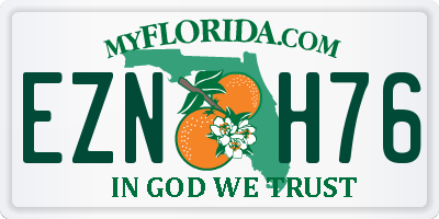 FL license plate EZNH76