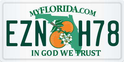 FL license plate EZNH78