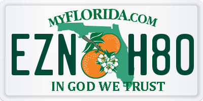 FL license plate EZNH80