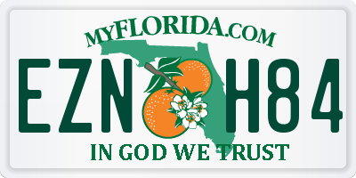 FL license plate EZNH84