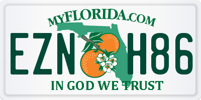 FL license plate EZNH86