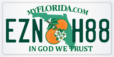 FL license plate EZNH88