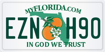 FL license plate EZNH90