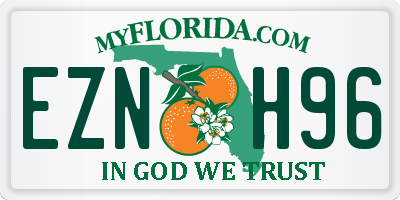 FL license plate EZNH96