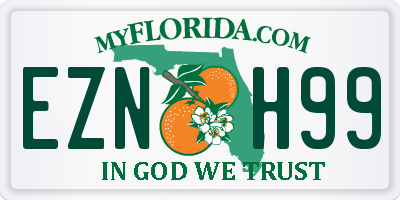 FL license plate EZNH99