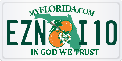 FL license plate EZNI10