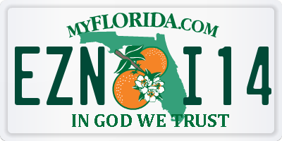 FL license plate EZNI14