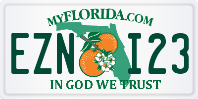 FL license plate EZNI23