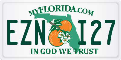 FL license plate EZNI27