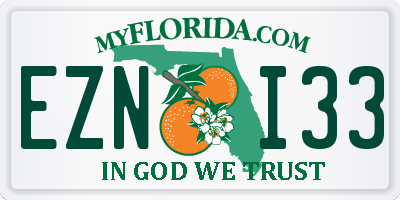 FL license plate EZNI33