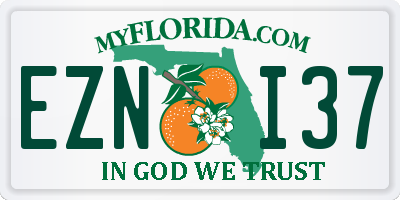 FL license plate EZNI37