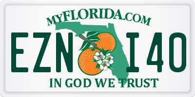 FL license plate EZNI40