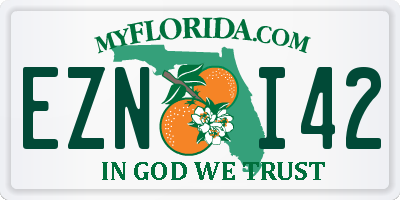 FL license plate EZNI42