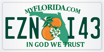 FL license plate EZNI43