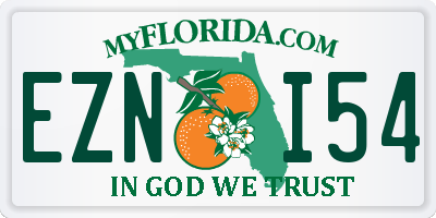 FL license plate EZNI54