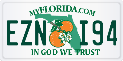 FL license plate EZNI94