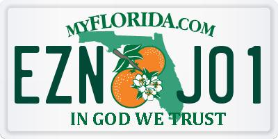 FL license plate EZNJ01