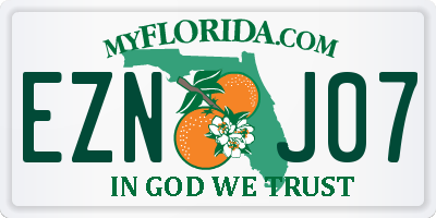 FL license plate EZNJ07