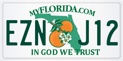 FL license plate EZNJ12