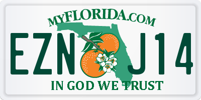 FL license plate EZNJ14