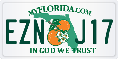 FL license plate EZNJ17