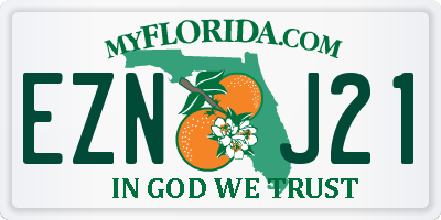 FL license plate EZNJ21