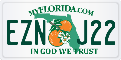 FL license plate EZNJ22