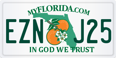 FL license plate EZNJ25