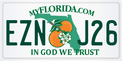 FL license plate EZNJ26