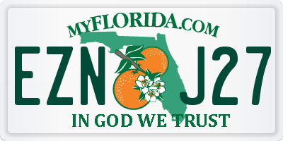 FL license plate EZNJ27