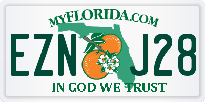 FL license plate EZNJ28