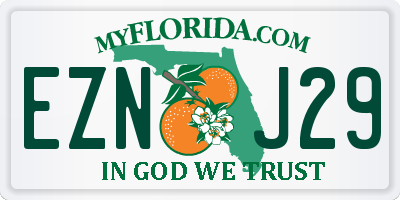 FL license plate EZNJ29