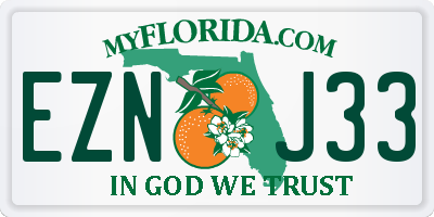 FL license plate EZNJ33