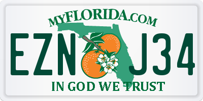 FL license plate EZNJ34