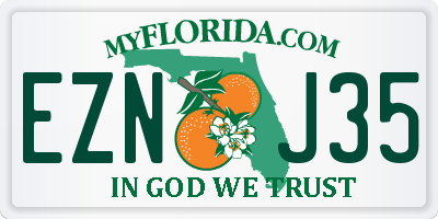 FL license plate EZNJ35