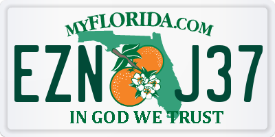 FL license plate EZNJ37